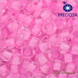 Rokajl Preciosa 9/0 ružová s listrom 10 g (13017)
